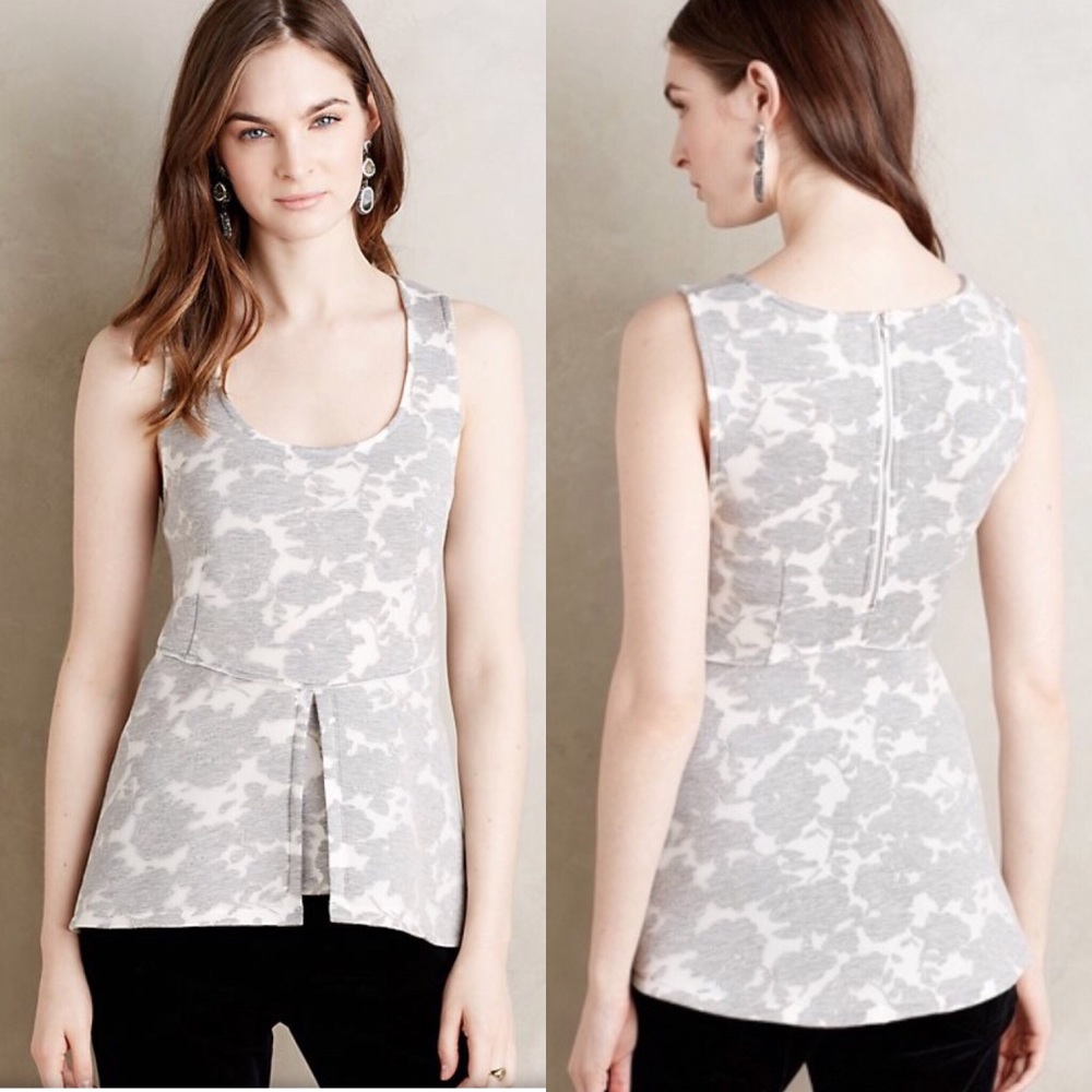 Anthropologie Akemi + Kin Neoprene Peplum Top